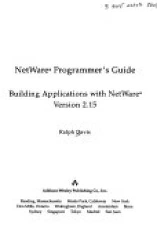 Cover of NetWare Programmer's Guide