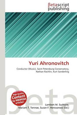 Cover of Yuri Ahronovitch