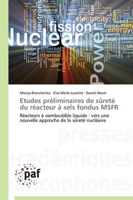 Book cover for Etudes Preliminaires de Surete Du Reacteur A Sels Fondus Msfr