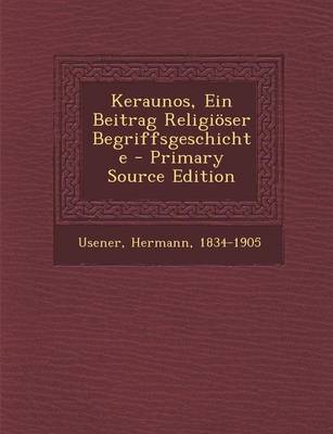 Book cover for Keraunos, Ein Beitrag Religioser Begriffsgeschichte