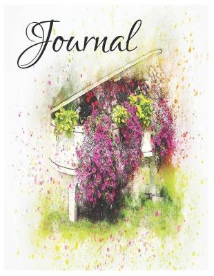 Book cover for Watercolor Piano Oversized 8.5x11, 150 Page Lined Blank Journal Notebook