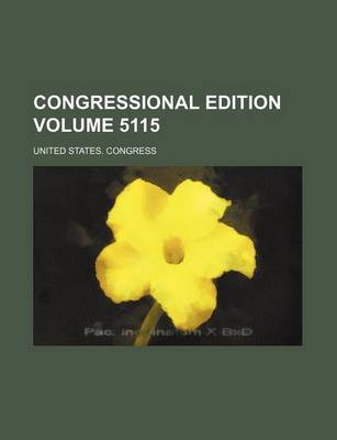 Book cover for Congressional Edition Volume 5115