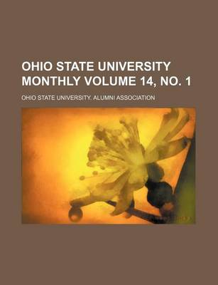 Book cover for Ohio State University Monthly Volume 14, No. 1