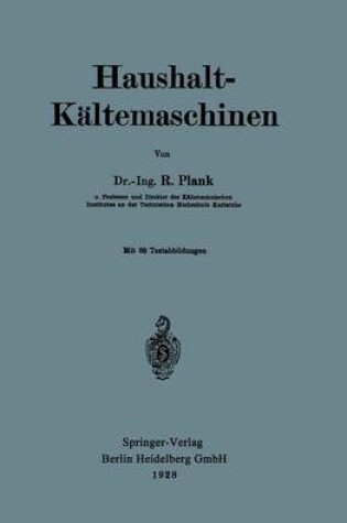 Cover of Haushalt-Kältemaschinen