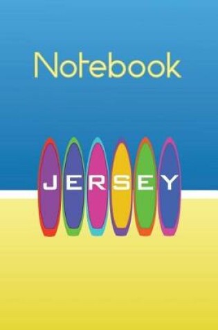 Cover of Jersey Surfboards on The Beach Notebook