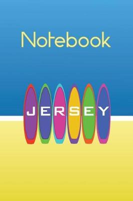 Book cover for Jersey Surfboards on The Beach Notebook