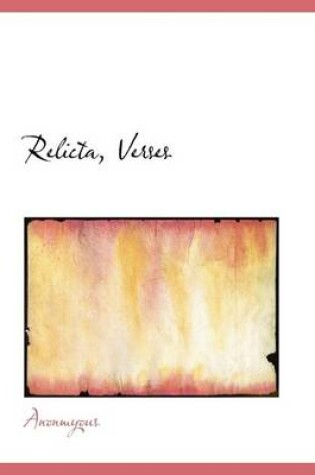 Cover of Relicta, Verses
