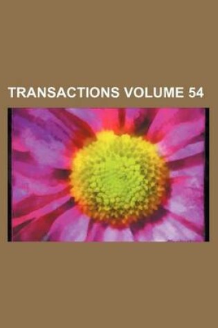 Cover of Transactions Volume 54