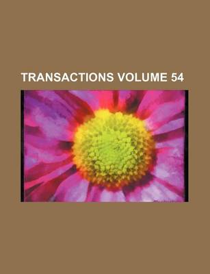 Book cover for Transactions Volume 54