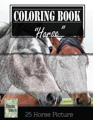 Book cover for Horse Sketch Gray Scale Photo Adult Coloring Book, Mind Relaxation Stress Relief