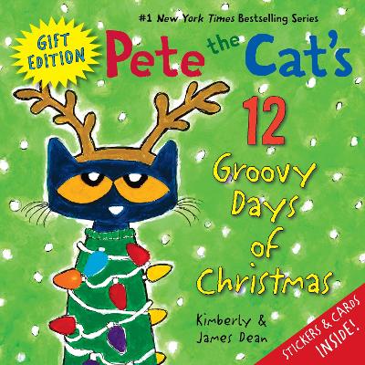 Book cover for Pete the Cat's 12 Groovy Days of Christmas Gift Edition