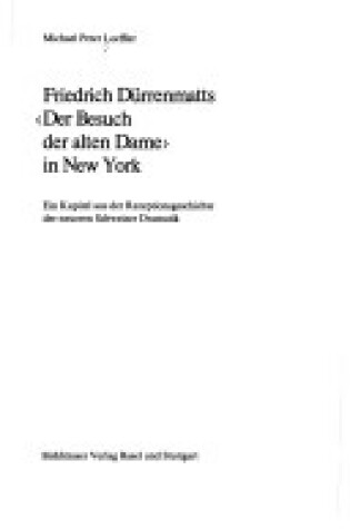Cover of Friedrich Durrenmatts Der Besuch Der Alten Dame in New York