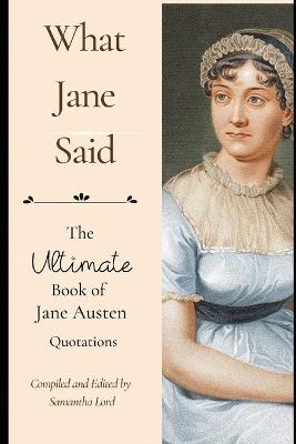 Book cover for What Jane Said