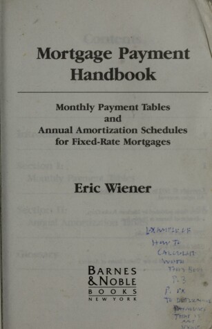 Book cover for Mortgage Payment Handbook