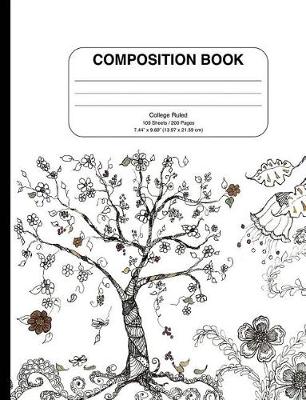 Book cover for Composition Book with Coloring Doodle