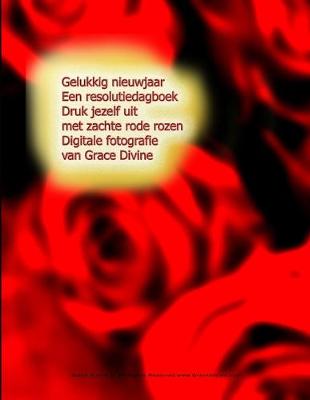 Book cover for Gelukkig nieuwjaar Een resolutiedagboek Druk jezelf uit met zachte rode rozen Digitale fotografie van Grace Divine