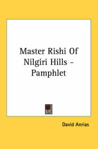 Cover of Master Rishi of Nilgiri Hills - Pamphlet