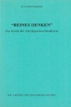 Book cover for 'Reines Denken'