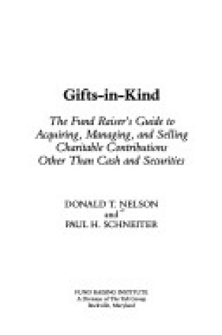 Cover of Gifts-In-Kind