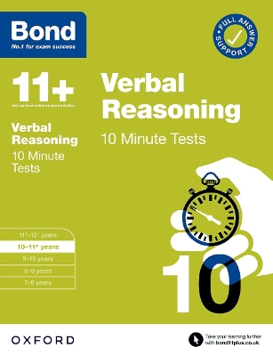 Book cover for Bond 11+ 10 Minute Tests Verbal Reasoning 10-11 years