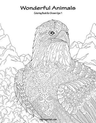 Book cover for Wonderful Animals Coloring Book for Grown-Ups 1