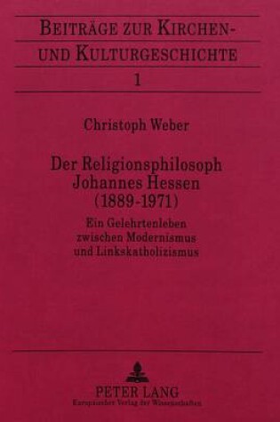 Cover of Der Religionsphilosoph Johannes Hessen (1889-1971)