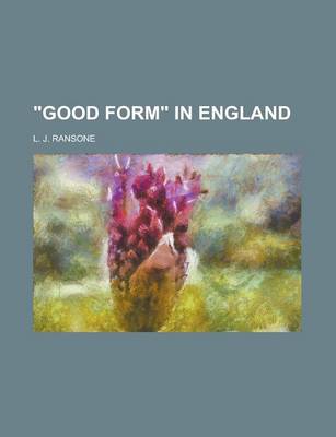 Book cover for Good Form in England