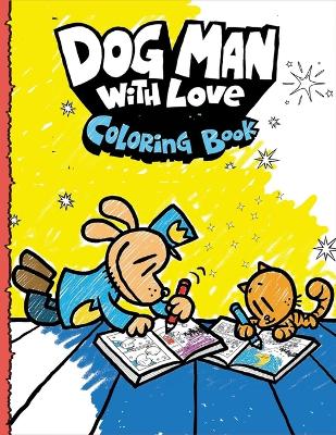 Book cover for Dog Man Coloring Book