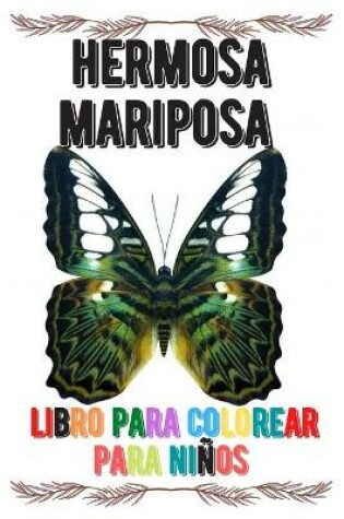 Cover of hermosa mariposa libro para colorear para ninos