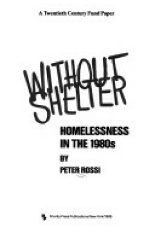 Cover of Without Shelter CB