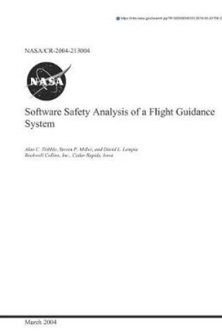 Cover of Software Safety Analysis of a Flight Guidance System