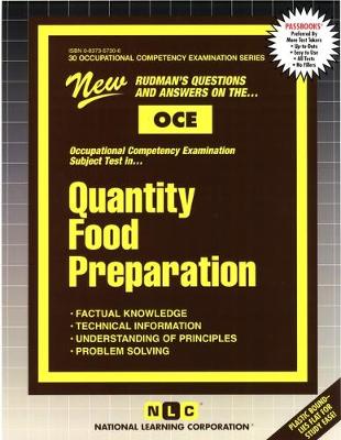 Book cover for QUANTITY FOOD PREPARATION