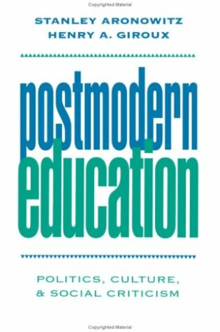 Cover of Postmodern Education