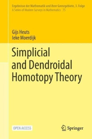 Cover of Simplicial and Dendroidal Homotopy Theory