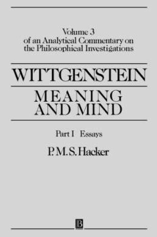 Cover of Wittgenstein: Meaning and Mind