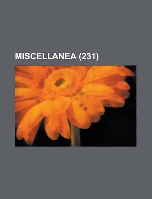 Book cover for Miscellanea (231)