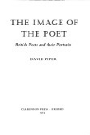 Cover of The Image of the Poet