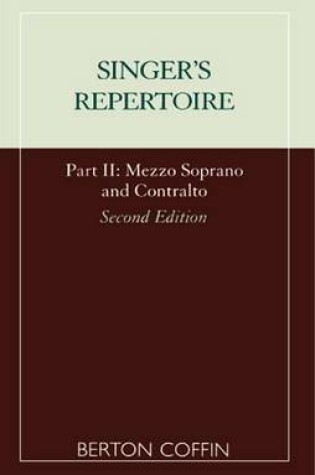 Cover of The Singer's Repertoire, Part II