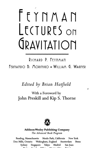 Cover of Lectures on Gravitation