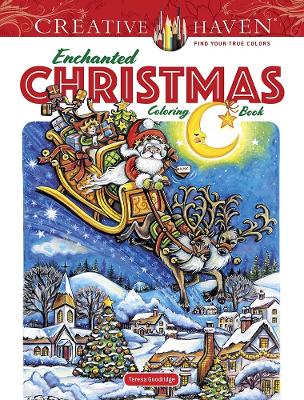 Book cover for Creative Haven Enchanted Christmas Coloring Book