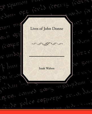 Book cover for Lives of John Donne