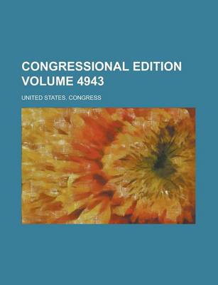 Book cover for Congressional Edition Volume 4943