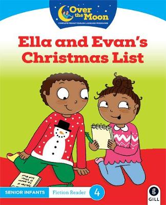 Book cover for OVER THE MOON Ella and Evan's Christmas List