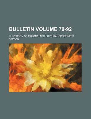 Book cover for Bulletin Volume 78-92