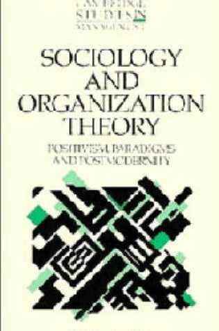 Cover of Sociology and Organization Theory
