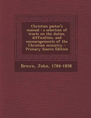 Book cover for Christian Pastor's Manual