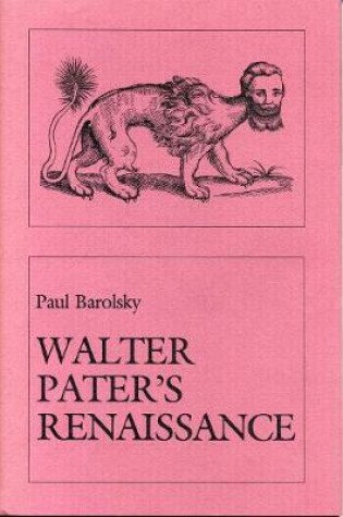 Cover of Walter Pater's Renaissance