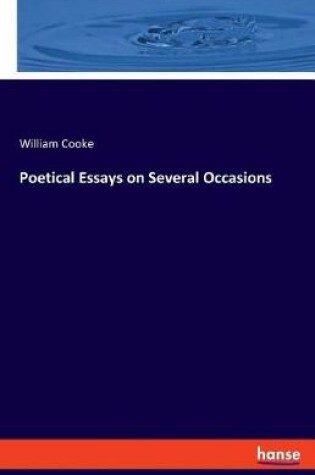 Cover of Poetical Essays on Several Occasions