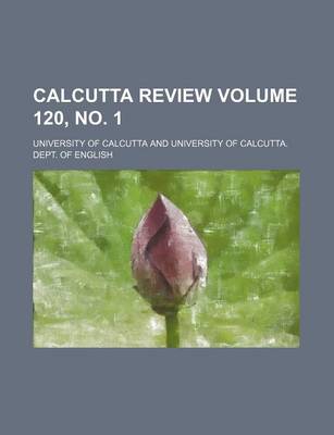 Book cover for Calcutta Review Volume 120, No. 1