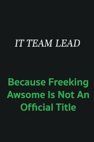 Cover of IT team lead because freeking awsome is not an offical title